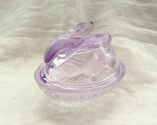 Glashase Deckeldose Eierkorb