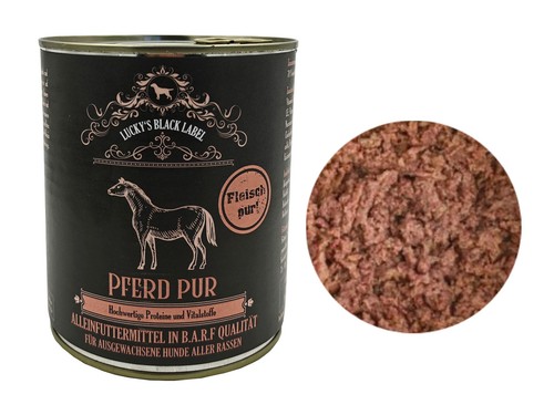 Lucky black label pferd - black, pur
