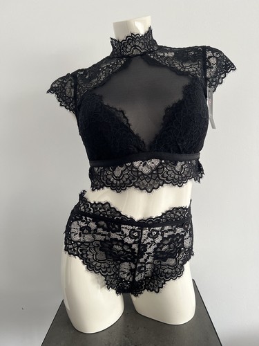 Schwarzes dessous set - schwarzes, bralette