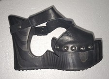 exotische High Heels mit cut.out Holzsohle, Einzelanfertigung, neu, Gr. 45