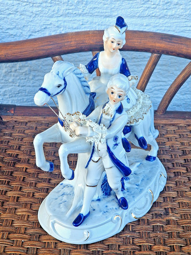 Alte porzellan figur pferd - porzellan, pferd/