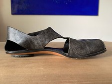 Original CYDWOQ Schuhe, Gr 39, metallic-graues Leder