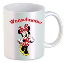 Tasse Disney personalisiert Wunschname Geschenkbecher Fan Micky Mouse Minni Maus