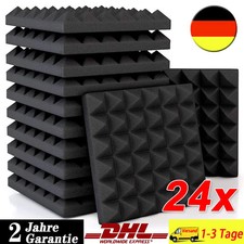 24pcs Raum Akustik Schall Dämmung Schaumstoff Schallschutz Matten Selbstklebend