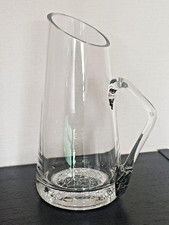 Glashütte Süssmuth Kristall Glas Karaffe Krug Edel 1960 Craquelé Boden unbenutzt