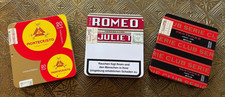 Schachtel/Blech Dose  Zigarillo leer Romeo y Julieta, Montecristo, Partagas