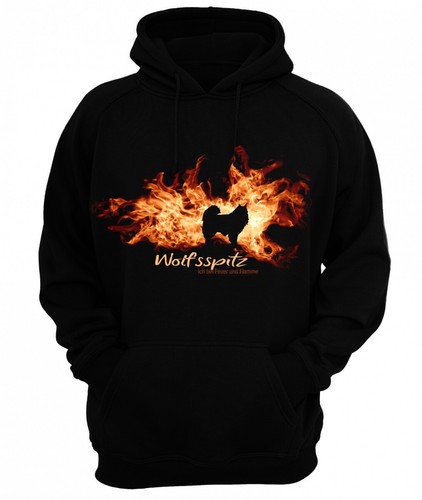 Sweatshirt wolfsspitz feuer - sweatshirt,