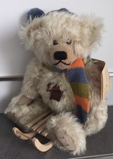 Althans Teddy Bär mit Schlitten Kippstimme limitiert 1667 v. 2000 unbespielt