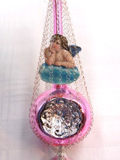 HANDARBEIT LAUSCHA THÜRINGEN CHRISTBAUMSCHMUCK LEONISCHE DRÄHTE PAPPE ENGEL