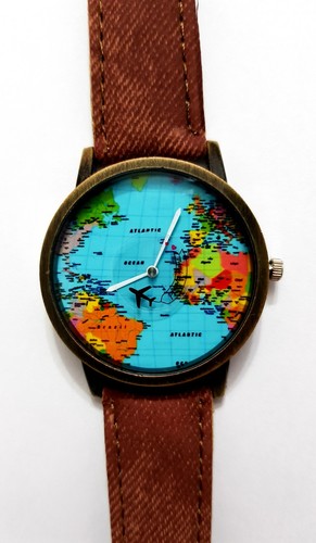 Weltkarte uhr flugzeug - weltkarte,