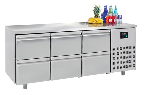 Gastro edelstahl kühltisch - edelstahl,