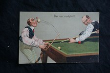 Postcard pool table - postcard,