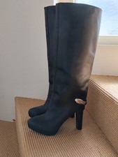 Zara lederstiefel 10cm - lederstiefel, 37,
