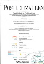Übersichtsplan der Postleitzahlen 1993