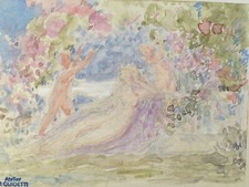 Aquarellmalerei Signiert