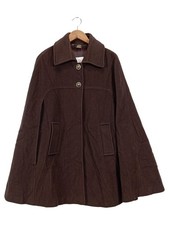 Madeleine Damen Cape Gr. 42 Braun Klassisch Woll-Cape