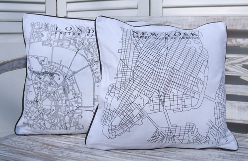 Kissenbezug new york schwarz - new,