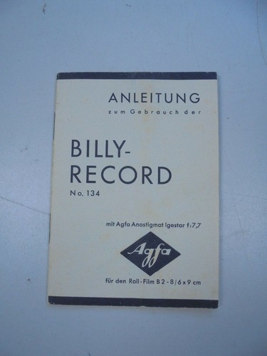 Anleitung agfa billy - agfa, record