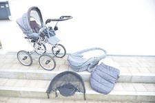 Teutonia Elegance Kinderwagen in Grau Retro Design - Buggyaufsatz u. Zubehör