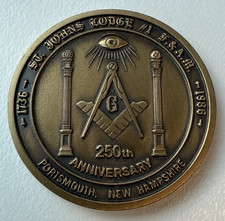 Freimaurer Bronze Medaillon -