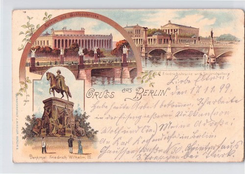 Alte litho 1899 gruss aus - alte, ak