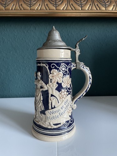 Alter jugendstil bierkrug mit - alter,