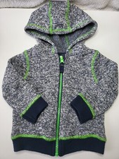 Jacke gefüttert Gr.74 Topomini Grau-Grün mit Taschen und Kapuze