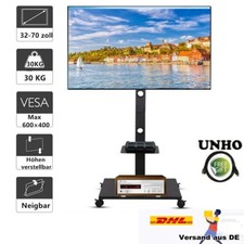 TV Standfuß Ständer TV Wagen Fernsehständer auf Rollen für 32-70" Halterung DHL