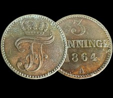 3 Pfennig Kupfer 1864 A
