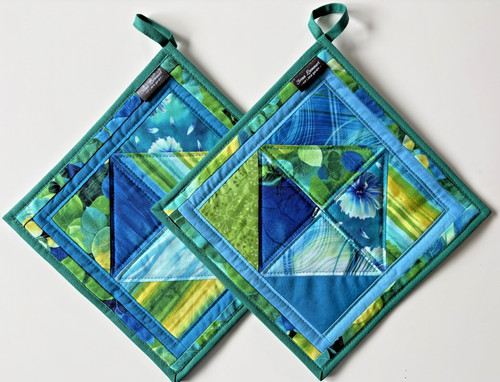 Patchwork topflappen set - patchwork, topflappen-set