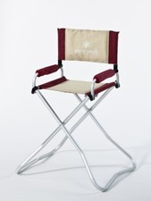 Snow Peak - Kid's Chair Red, Kinderklappstuhl rot-beige, Camping