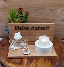 Deko "Auszeit" mit Frosch und