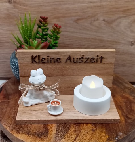 Deko auszeit mit frosch - deko, "auszeit"