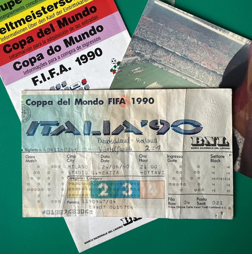 Ticket world cup 1990 - cup, wm