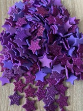 Moosgummi Sterne, Star Glitzer Lila , 280 Stück für Schultüte und basteln