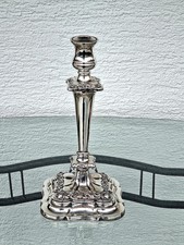 Antik Kerzenständer Silver Plated England Sheffield 1-armig Rokoko Stil 30,5 cm