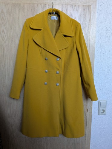 Mantel damen gelb schurwolle - damen,