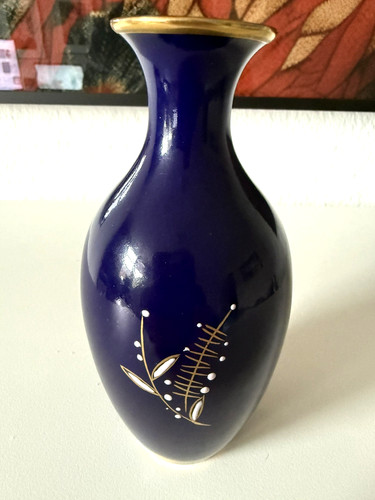 Vase kobaltblau floral