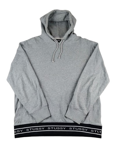 Stussy gray pullover hoodie - gray,