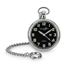 Hermann Jäckle Konstanz Quarz Taschenuhr Kette & Reiseetui 47 mm