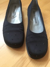 Rebeca Sanver flacher Abendschuh, mit Glitzersteinen  Größe 38, 1x getragen