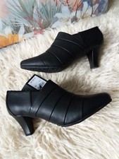 Damen High Heel Hochfront Pumps Reißverschluss Stiletto Lederlook Schwarz 39 G