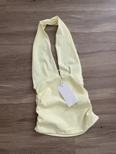 Zara Top Viral Neckholder gelb