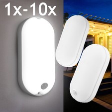 LED Feuchtraumleuchte mit Bewegungsmelder Wandlampe Außen Innen Wandleuchte IP65