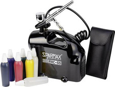 Sparmax Airbrushset SK-55 Kompressor Airbrushpistole Komplett Set Lackierpistole