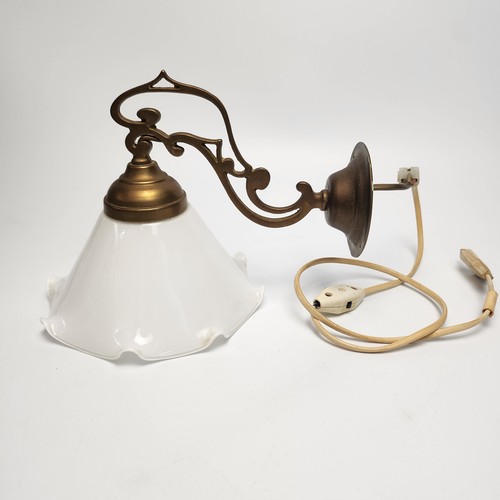 Wandleuchte messing glas - messing,
