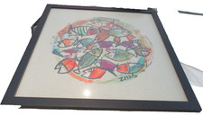 Fische mit Neon sig. Zeichnung