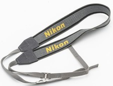Nikon Trageriemen Carrying strap Tragegurt grau / gelb extra breit
