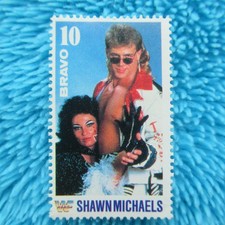 SHAWN MICHAELS Briefmarke Stamp BRAVO  WWF WRESTLING