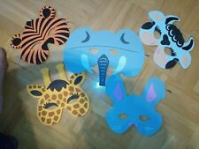5 Moosgummi Masken zum Verkleiden